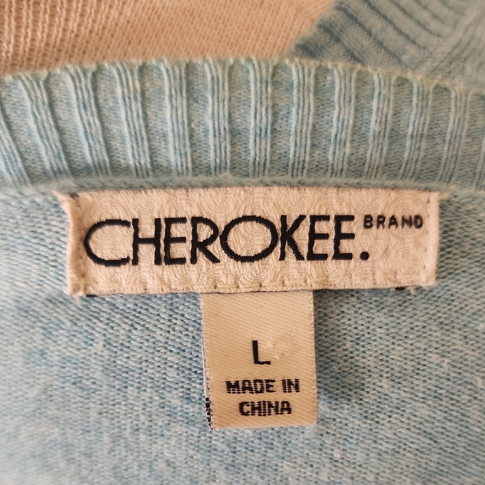 Cherokee Sky Blue Women's Cardigan Set - Picture 2 of 10